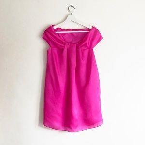 vintage diaphanous pink silk organza dress